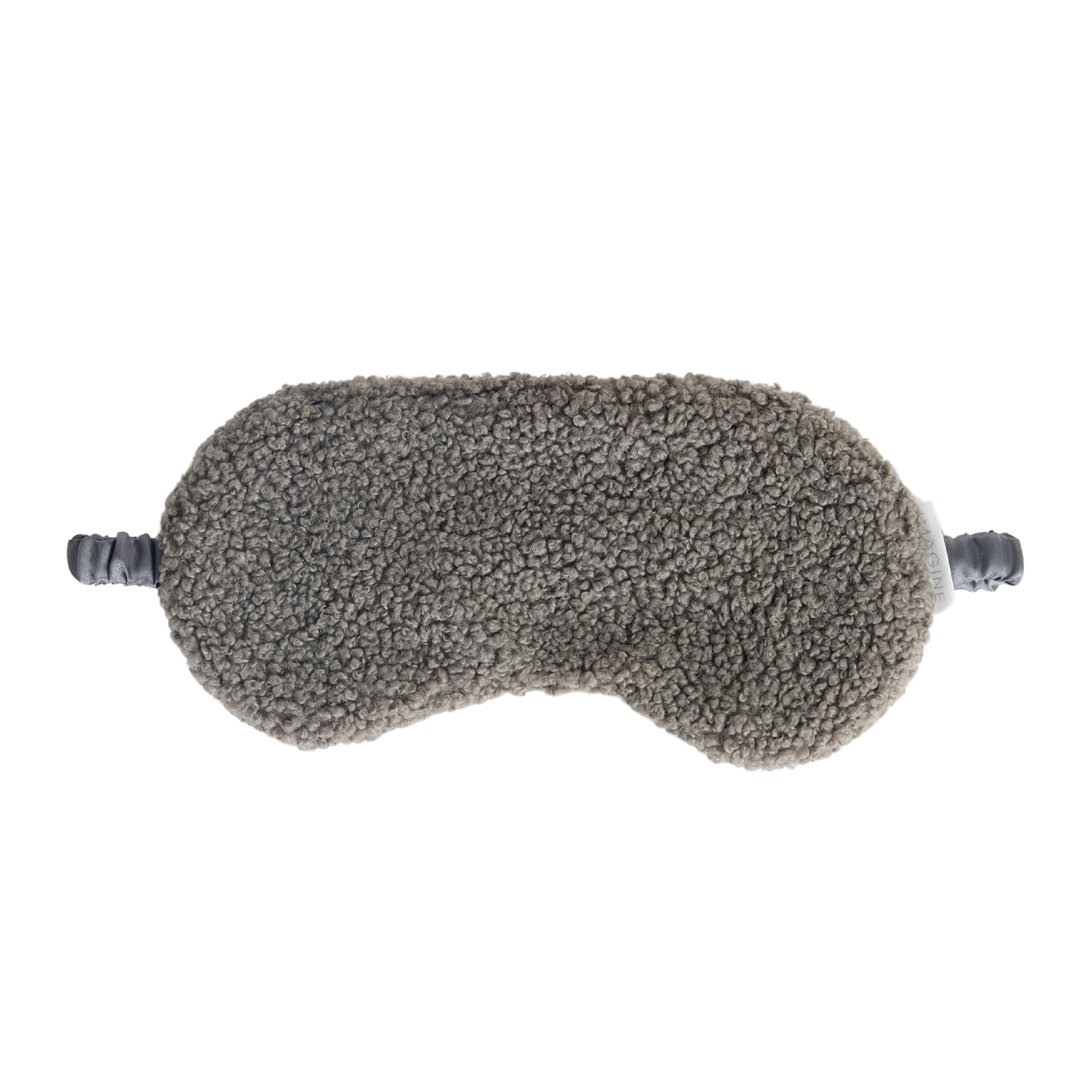 Charcoal Boucle Eye Mask with Satin Back and Strap